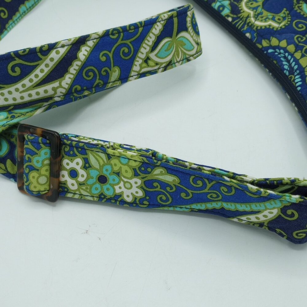 Vera Bradley Rhythm & Blues Retired Hipster Crossbody Paisley Floral Blue Green - Picture 12 of 15